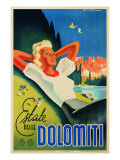 Advertising Poster "Estate Nelle Dolomiti" Giclee Print
