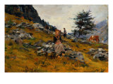 Pasture Near Gressoney Giclee Print by Giuseppe De Nittis
