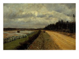 Country Road. Along the Banks of the Ofanto River ジクレープリント - フェリーチェ・ジアーニ