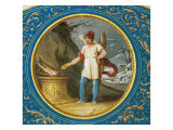 Decoration of Love's Gabinetto in Palazzo Milzetti, Faenza: Allegory of Winter reproduction procédé giclée par  Michelangelo Buonarroti
