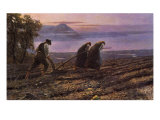 Miazzina, Plowing reproduction procédé giclée par Cesare Tallone
