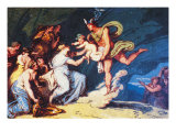 Mercury Trusts the Nymphs of Mount Nisa with the Infant Bacchus reproduction procédé giclée par Filippo Brunelleschi