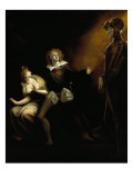 Gertrude, Hamlet and the Ghost of Hamlet's Father Giclée-Druck