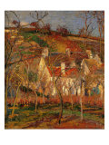 Red Roofs, Corner of a Village, Winter reproduction procédé giclée par Camille Pissarro