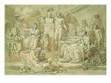 The Genius of Fine Arts Crowns the Herm of Antonio Canova reproduction procédé giclée par Jacopo da Carucci Pontormo