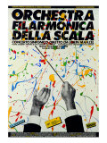 Poster of Philharmonic Orchestra of La Scala Theatre: Symphony Concert Conducted by Lorin Maazel Giclee Print by Fortunato Depero