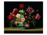 Chinese Cup with Flowers Giclee Print by Angelo Morbelli