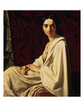 Portrait of Cristina Barbiano Trivulzio Di Belgiojoso reproduction procédé giclée par Lorenzo Lotto