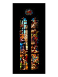 Decorated Stained-Glass Window with Episode of the Vocation of St Matthew Giclee Print by Bonifacio Bembo