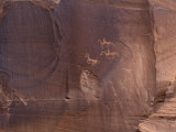 Petroglyphs of Native Americans Hunting on Horseback, Canyon De Chelly, Arizona Photographic Print