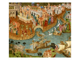 Marco Polo Leaving Venice on His Journey to China, 1338 Giclee Print