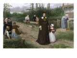 Hester Prynne and Her Daughter Pearl, from Hawthorne's 