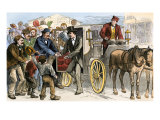 Candidate Visiting the Polls on Election Day, 1870s, USA Lámina giclée