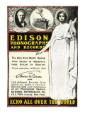 Advertisement for Edison Phonographs and Records, National Phonograph Co., 1901 Giclee Print
