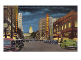 Sixteenth Street at Night, Denver Stampa giclée Sixteenth Street at Night, Denver Stampa giclée
