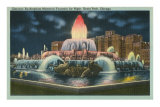 Buckingham Fountain at Night, Grant Park, Chicago, Illinois Posters