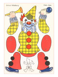 Articulated Clown Puppet Lámina giclée Articulated Clown Puppet Lámina giclée