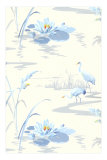 Blue Pond with Herons Posters