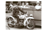 Cop on Motorcycle in Parade Posters