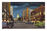 Sixteenth Street at Night, Denver Posters Sixteenth Street at Night, Denver Posters