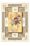 Birds on Thistle Plant Posters