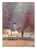 Trick Bareback Rider Rehearsing Lámina giclée Trick Bareback Rider Rehearsing Lámina giclée