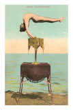 Circus Contortionist at Beach Posters