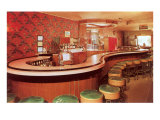 Cocktail Lounge with Curving Bar Giclee Print Cocktail Lounge with Curving Bar Giclee Print