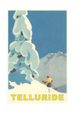 Skiing at Telluride, Colorado Pósters