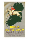 Horse Jumping over Map of Ireland Gicléedruk