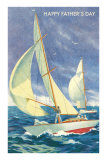 Foredeck Man Flying Spinnaker Posters