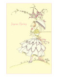 Joyous Spring, Young Woman with Parasol Giclee Print Joyous Spring, Young Woman with Parasol Giclee Print