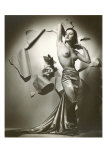 Topless Woman in Satin Skirt Photo Topless Woman in Satin Skirt Photo