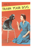 Train Your Dog, Woman with Poodle Posters