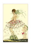 Woman in Sheer Dress with Bird of Paradise Zdjęcie