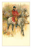 Fox Hunter on Grey Horse Posters