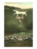 Cherhill White Horse near Calne Lámina giclée