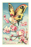 Baby with Egg and Butterfly Wings Posters