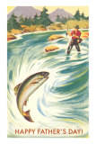 Trout Fishing Dad Posters