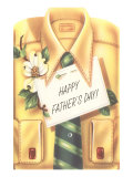 Happy Father's Day Shirt, Tie, Gardenia Lámina giclée