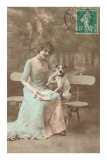 French Woman Talking to Rat Terrier Posters