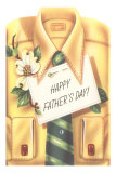 Happy Father's Day Shirt, Tie, Gardenia Kunstdrucke