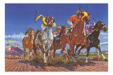 Horse Race Seen from Below Posters