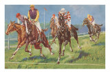 Horses and Jockeys in Steeplechase Posters