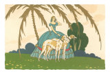 Southern Belle with Borzois Posters