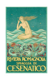 Art Deco Mermaid Kunstdruck