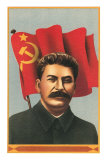 Stalin with Soviet Union Flag Pósters Stalin with Soviet Union Flag Pósters