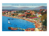 Beach Scene in Juan les Pins Lámina giclée