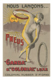 Discobolos Throwing Bicycle Tire Posters