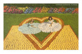 Southern Belles with Grapefruit Display, Cypress Gardens, Florida Posters